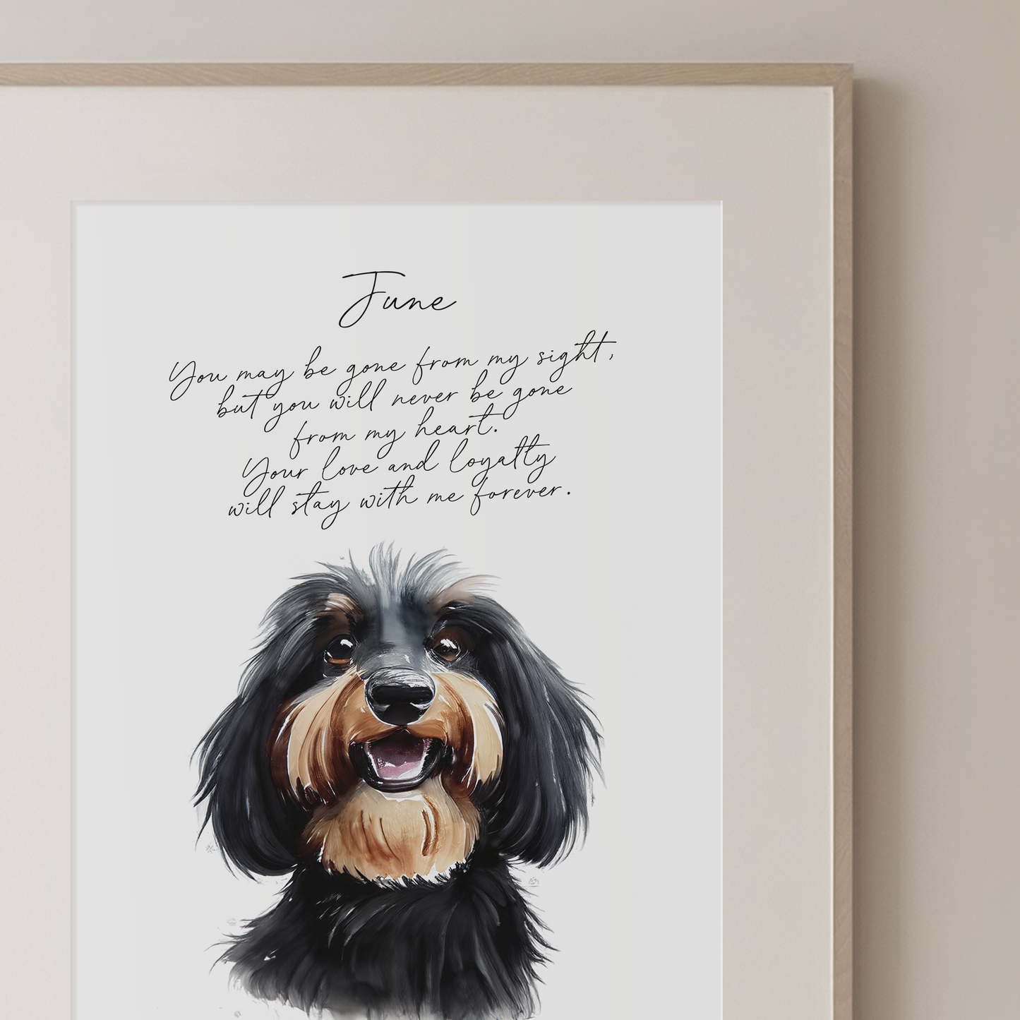 Custom Watercolor Pet Memorial Portrait